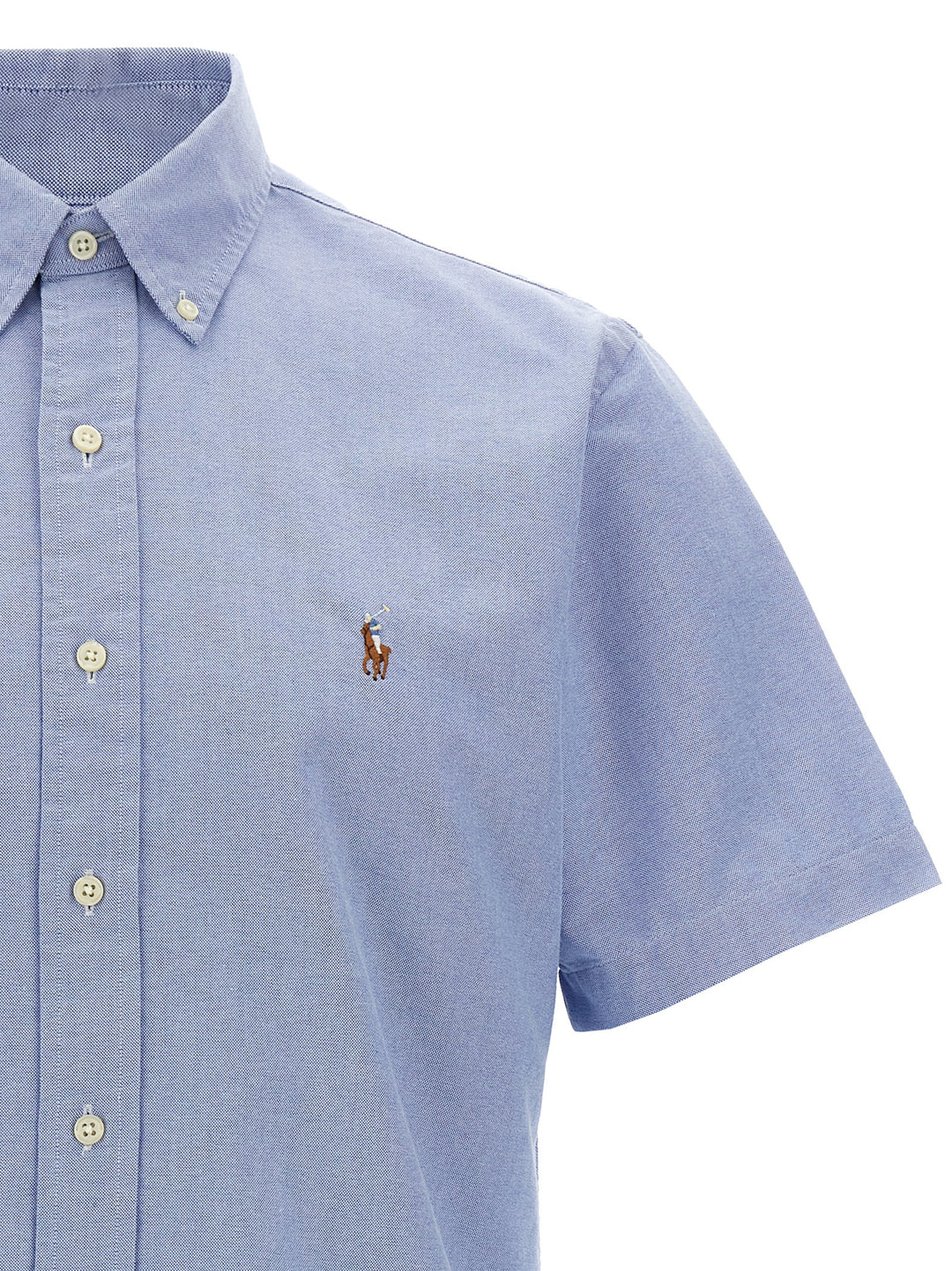 Polo Ralph Lauren Logo Embroidery Shirt Shirt and Blouse - Light Blue | c19ac184901e6e89946775dd7c7686c847fc2990
