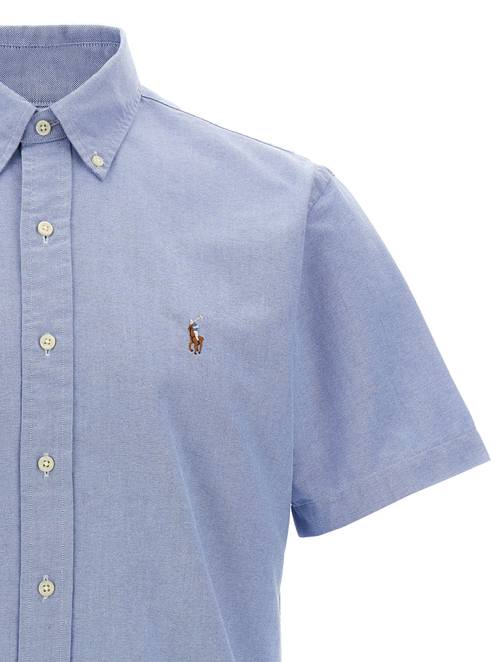 Polo Ralph Lauren Logo Embroidery Shirt Shirt and Blouse - Light Blue | c19ac184901e6e89946775dd7c7686c847fc2990