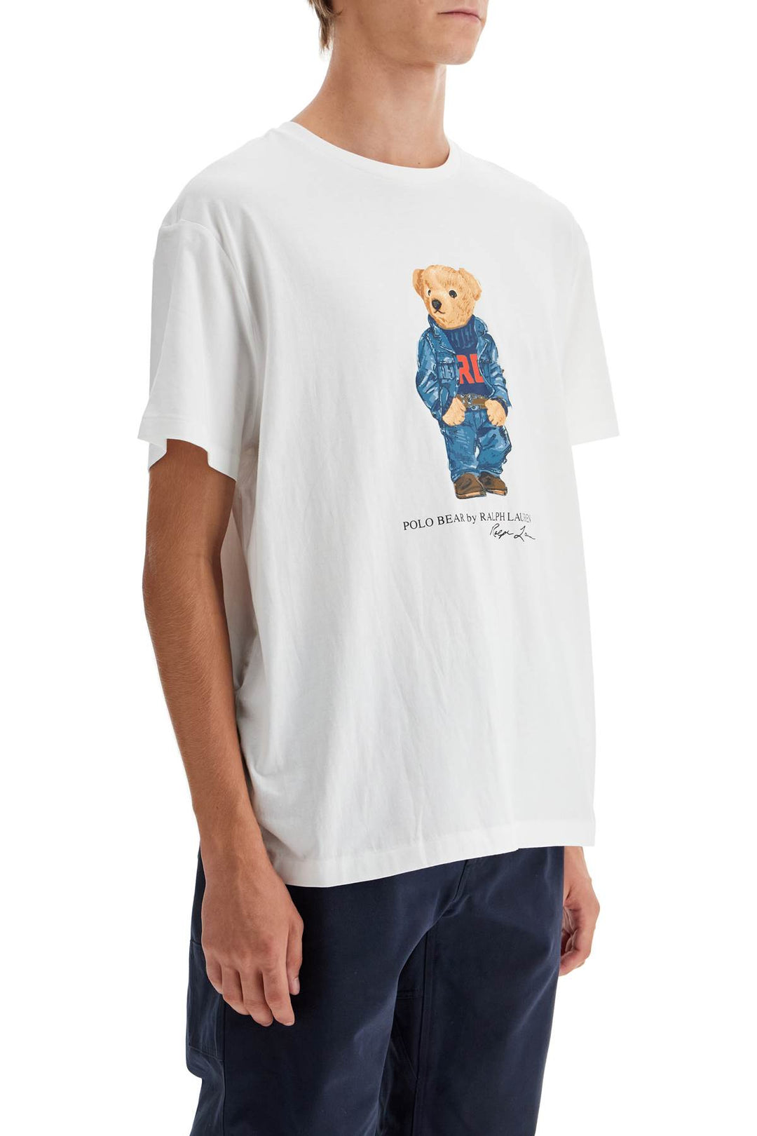 Classic Fit T Shirt With Polo Bear Print