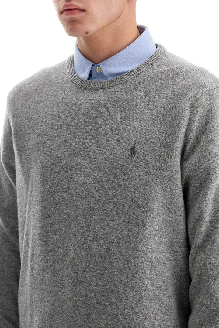 Wool Pullover With Pony Embroidery