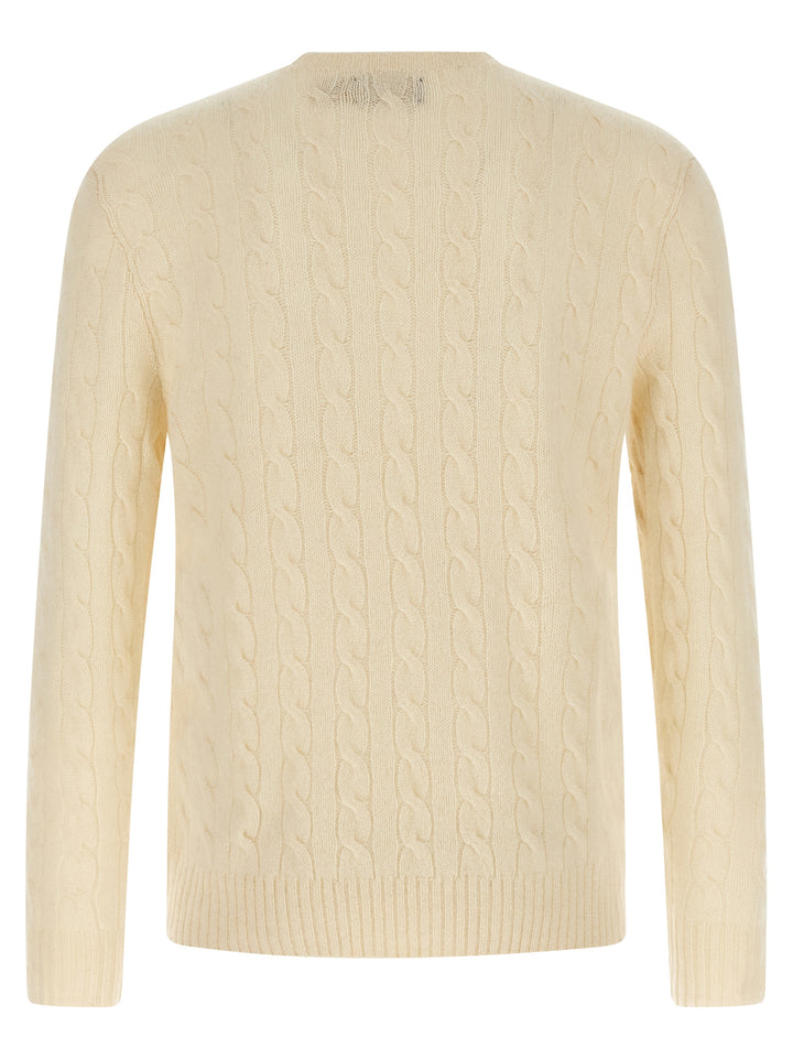 Polo Ralph Lauren Braided Sweater Sweaters and Cardigans - White | f5d262b13747be909669dbae18c8419054991d8b