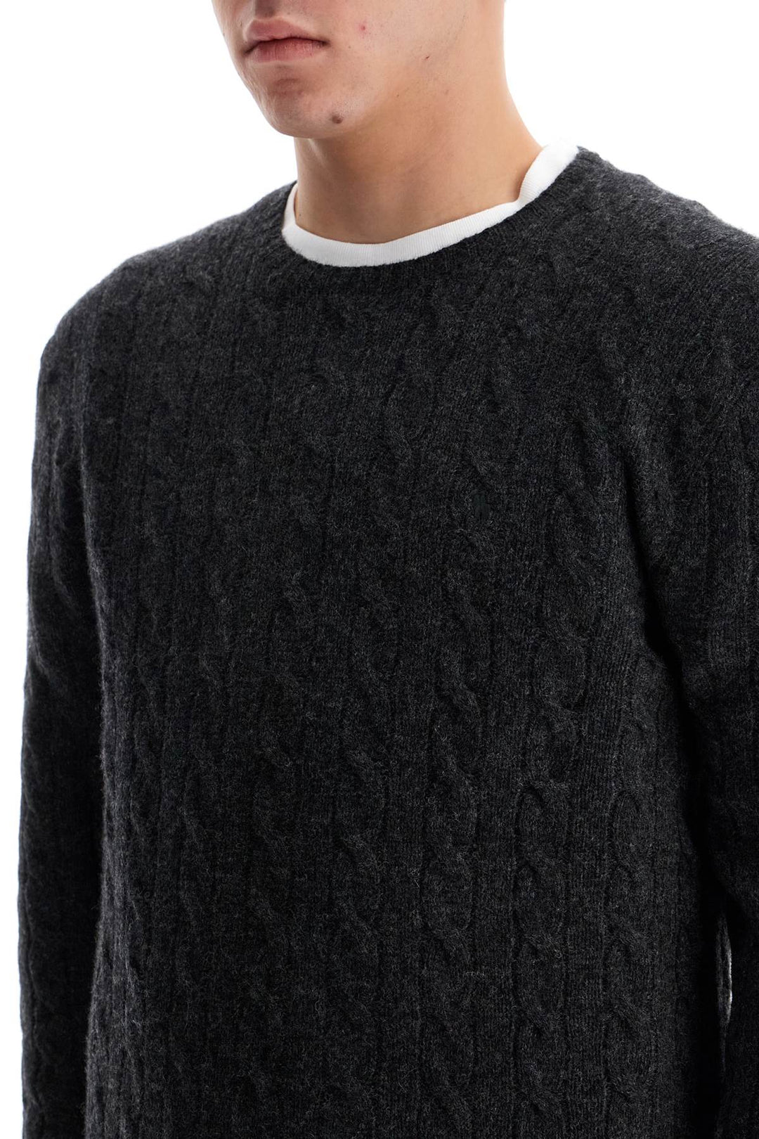 Cable Knit Wool Cashmere Sweater