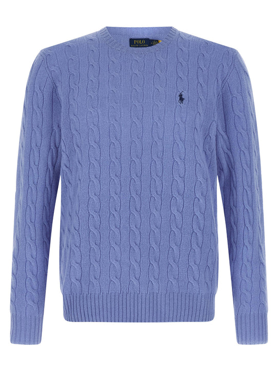 Braided Sweater Sweaters And Cardigans Light Blue