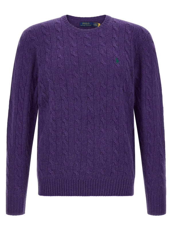 Braided Sweater Purple