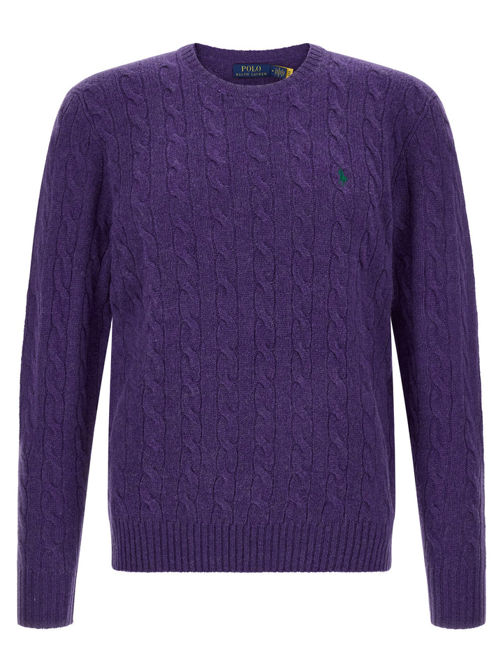 Polo Ralph Lauren Braided Sweater Sweaters and Cardigans - Purple | d156b880950c4fb893de1bccf1a70457fbd783d2