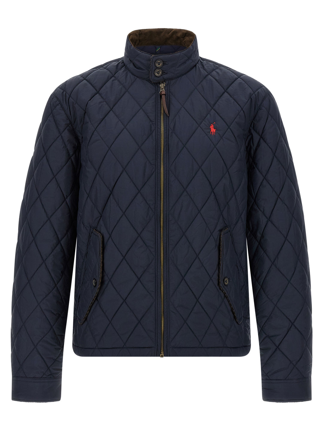 Polo Ralph Lauren Logo Embroidery Jacket Puffer Jackets - Blue | f44b5282f298331d74239258a0a784f28ec613d6
