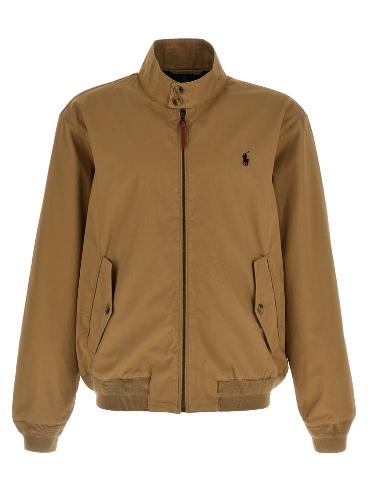 Polo Ralph Lauren Logo Embroidery Bomber Jacket Puffer Jackets - Beige | cf2baa569796cab3d357f01d06fc3cc1aad9ae12