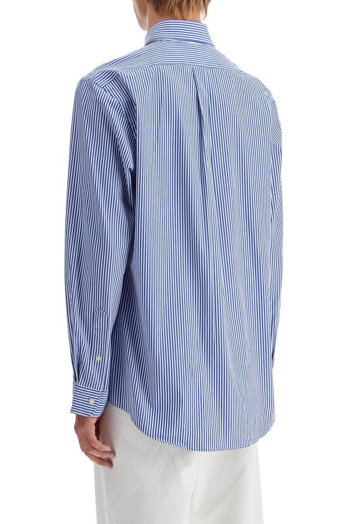 'Striped Stretch Poplin Shirt With