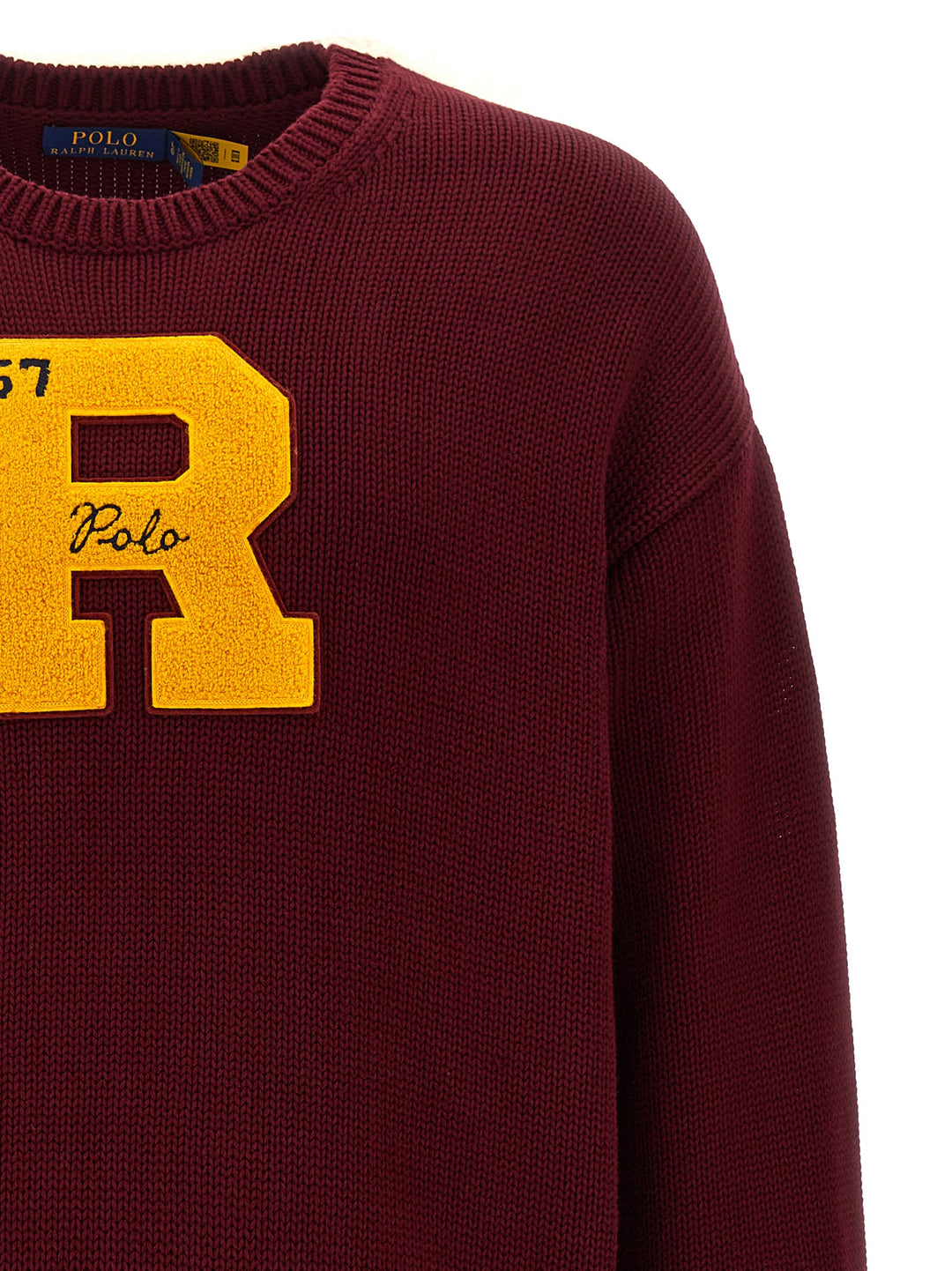 Logo Patch Sweater Sweater, Cardigans Bordeaux