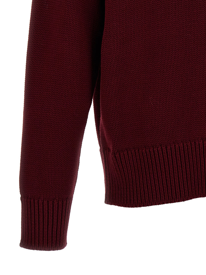 Logo Patch Sweater Sweater, Cardigans Bordeaux