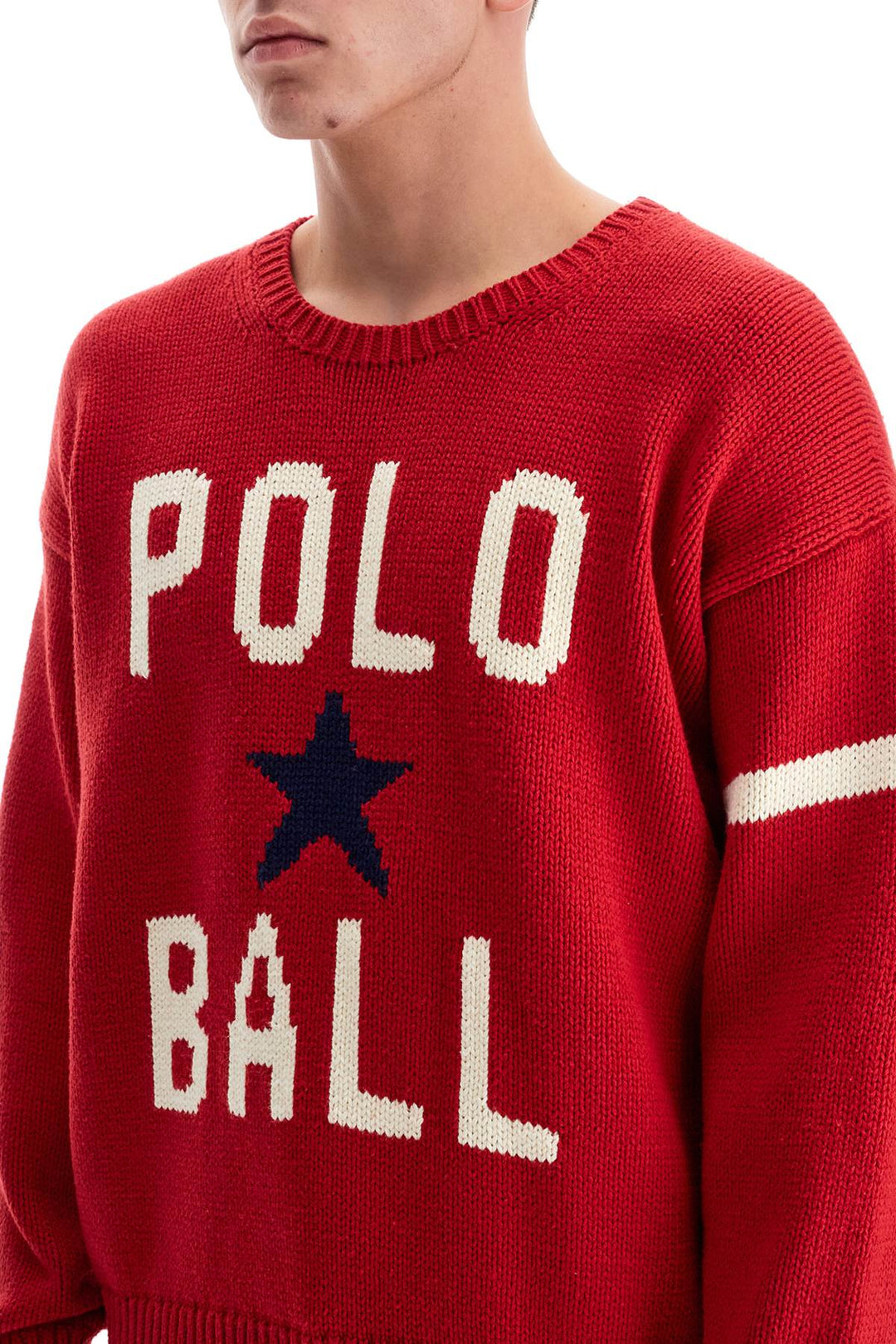 Pullover Con Intarsio Polo Ball