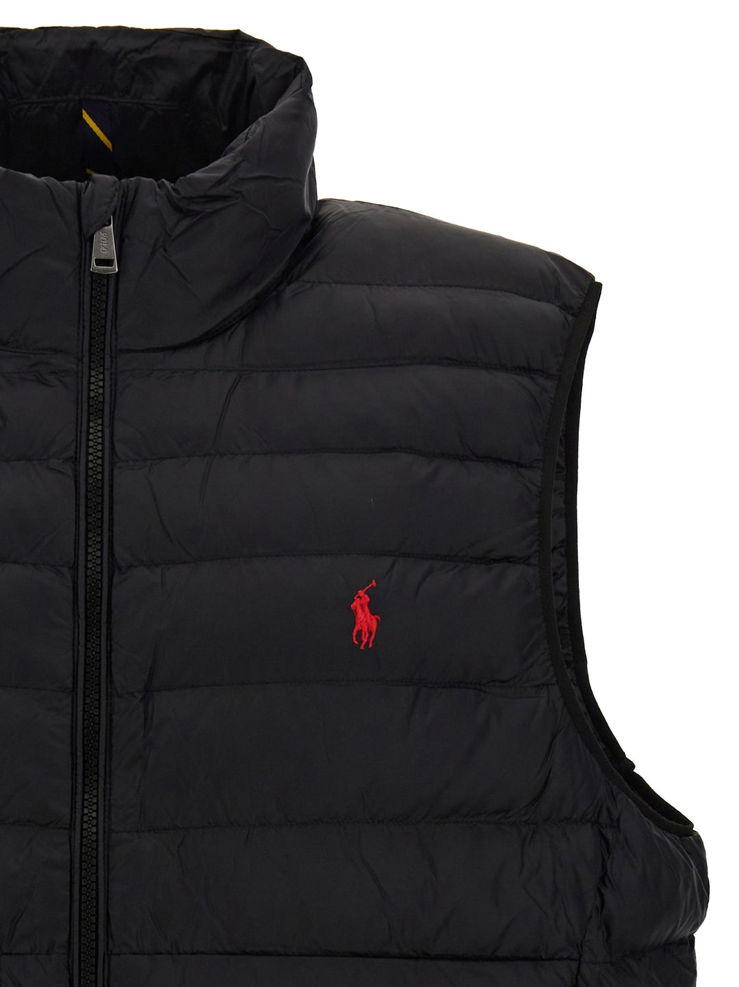 Logo Embroidery Vest Gilet Black