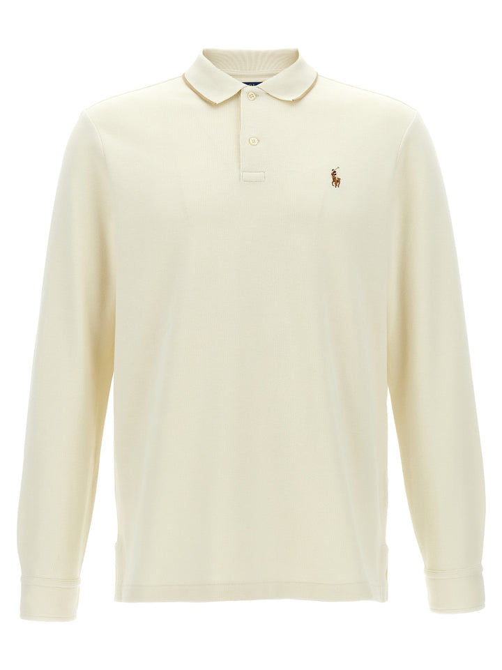 Polo Ralph Lauren Fleece Cotton  Shirt Polo - Beige | d4c9dbc235f8d44242f00137b06ac0fb813f0eac