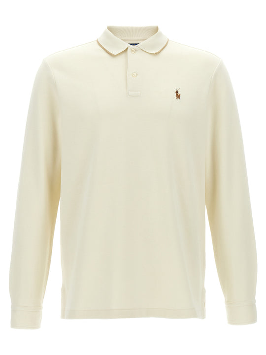 Fleece Cotton Shirt Polo Beige