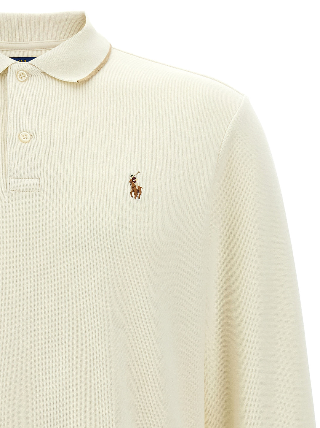 Polo Ralph Lauren Fleece Cotton  Shirt Polo - Beige | a1adf1afbbc2f68f75f32720a08cfa8f24a7e2ba