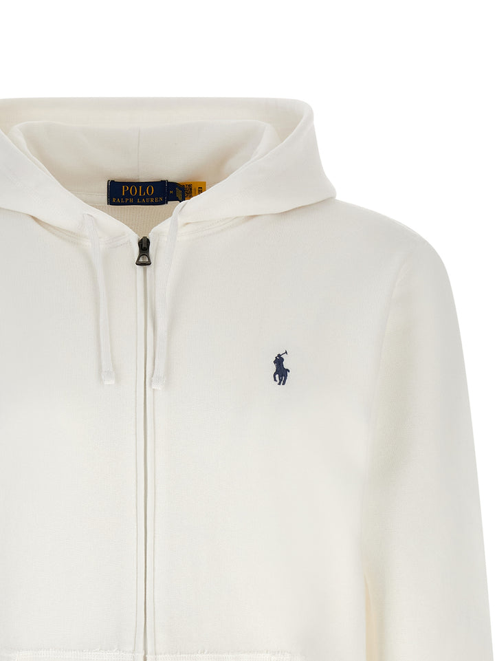 Polo Ralph Lauren Loopback Cotton Hoodie Sweatshirt - White | d14296c45ccbd769d36b18da3be56e8b65be4429