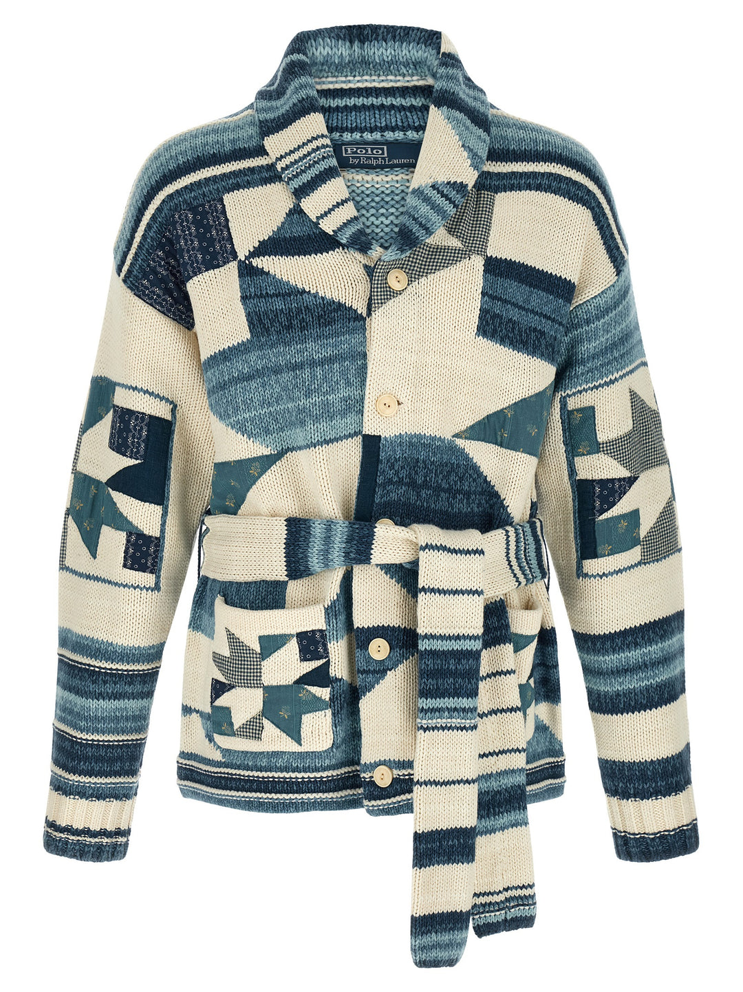 Polo Ralph Lauren Patchwork Cardigan Sweaters and Cardigans - Blue | 4711a385679c2eed46b02d167ee1b5f9f7d7ca2e
