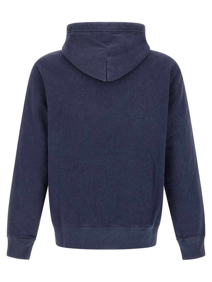Polo Ralph Lauren Vintage Print Hoodie Sweatshirt - Blue | d2aff3269b44103f6c244ac6dcf90bf941a199e2