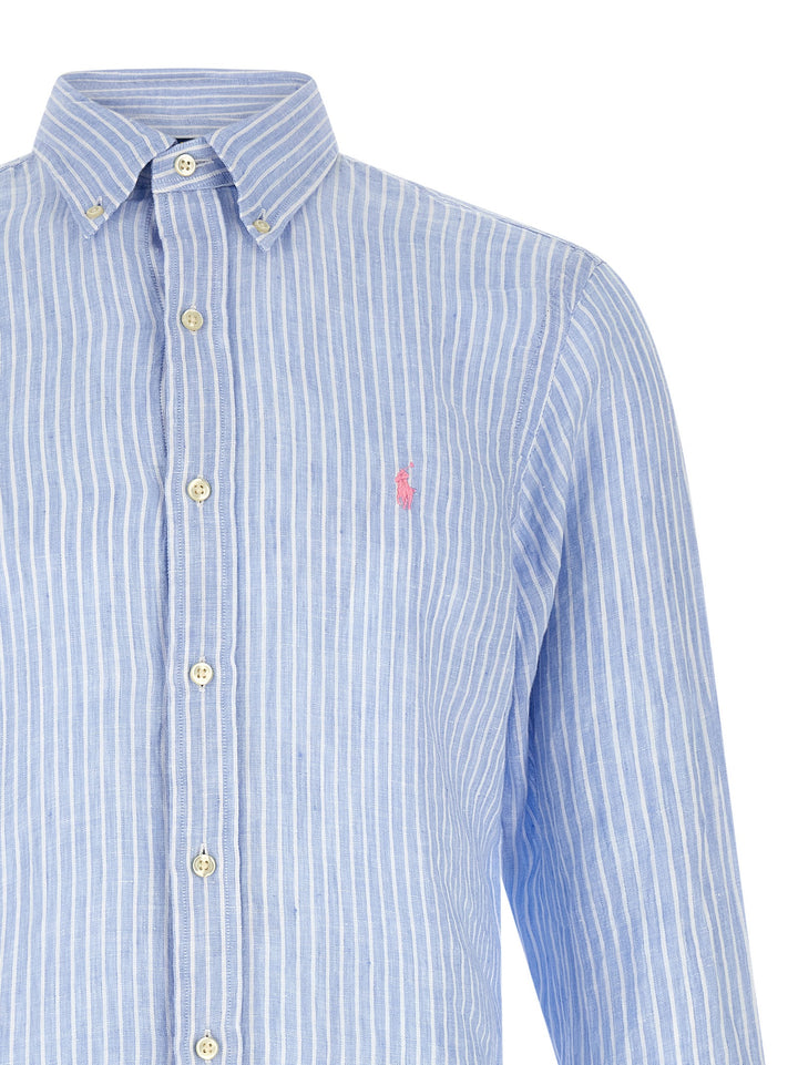Polo Ralph Lauren Striped Shirt Shirt and Blouse - Light Blue | d91ece47d4cf06aaae77a58318f7cbcb3fd118ca