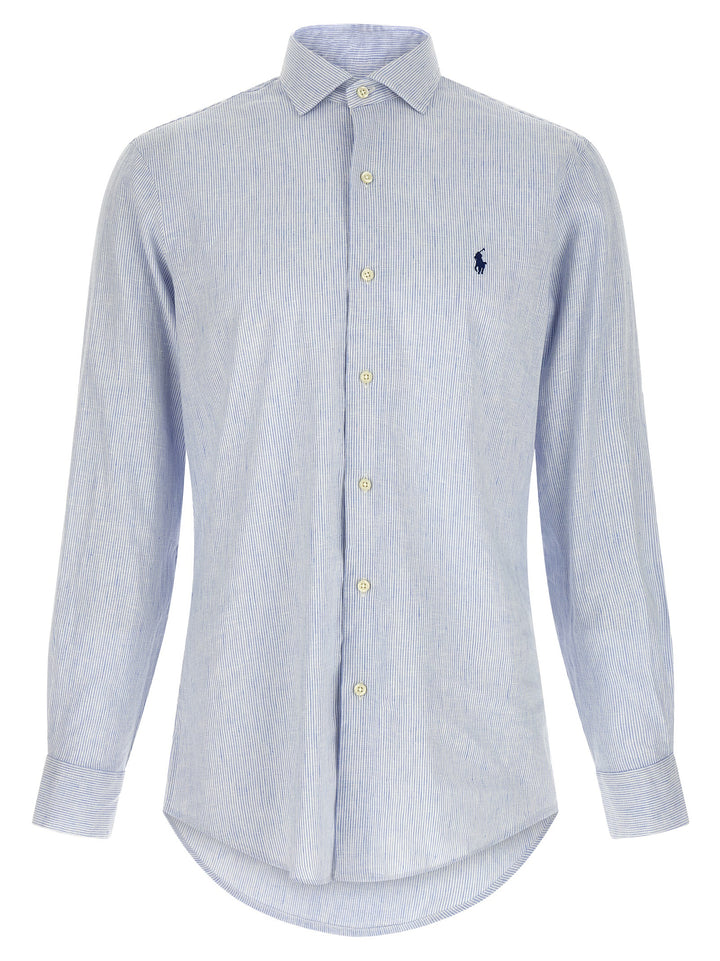 Polo Ralph Lauren Linen Cotton Shirt Shirt and Blouse - Light Blue | 0a344210e634f1606c9a38ac4f45df5a624309b3