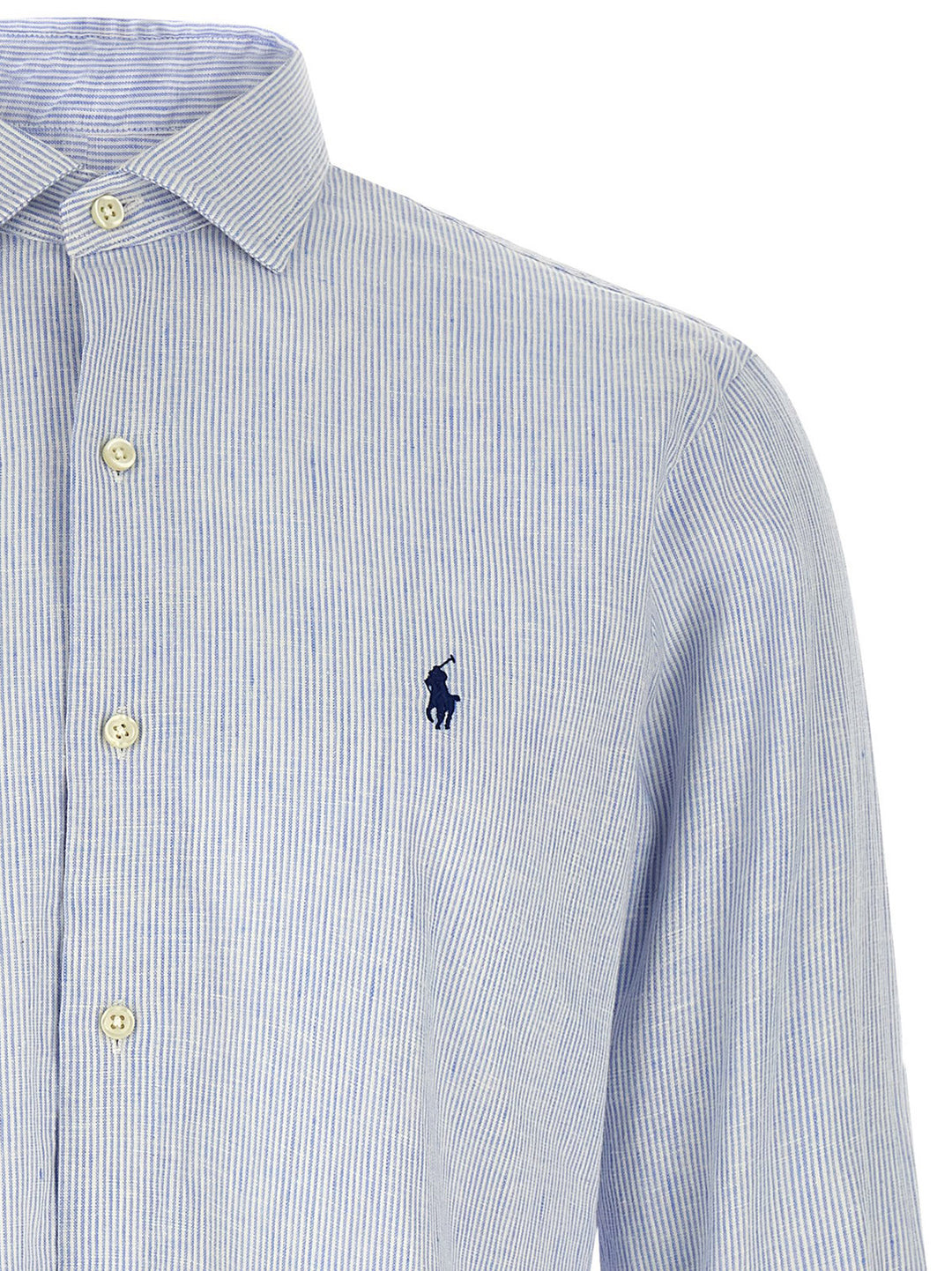Polo Ralph Lauren Linen Cotton Shirt Shirt and Blouse - Light Blue | fea9b0bf3072cfd3cfba6ea1a3ccea8a2c9ecac3