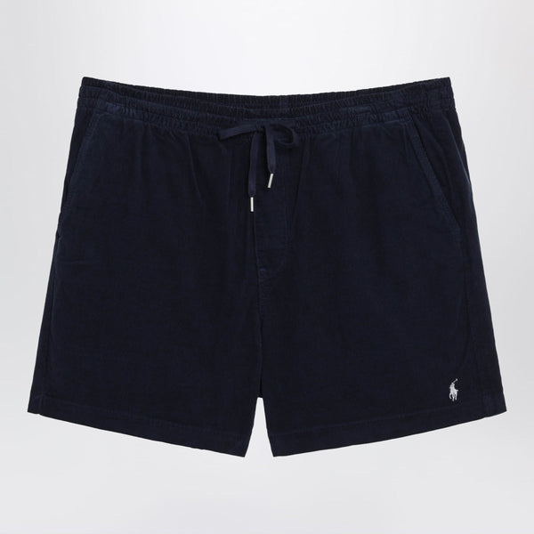 Navy Ribbed Classic-Fit Shorts