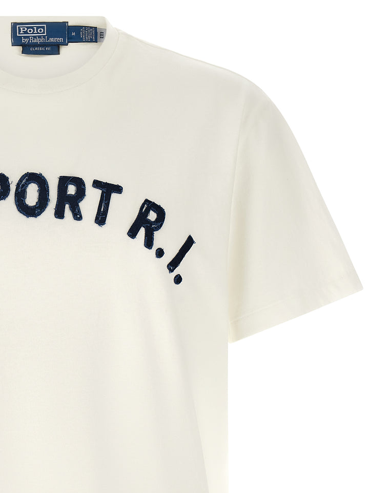 Polo Ralph Lauren Aged Effect Patch T-shirt - Blue | f00fbe0a69668dac76b1a99f321a9826dd216b04