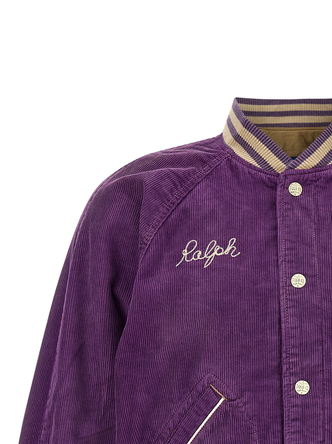 Polo Ralph Lauren Corduroy Jacket Puffer Jackets - Purple | 88ace192206d7e81547f21ec267536a933416f8c