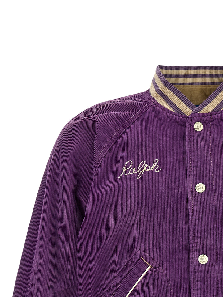 Polo Ralph Lauren Corduroy Jacket Puffer Jackets - Purple | 88ace192206d7e81547f21ec267536a933416f8c