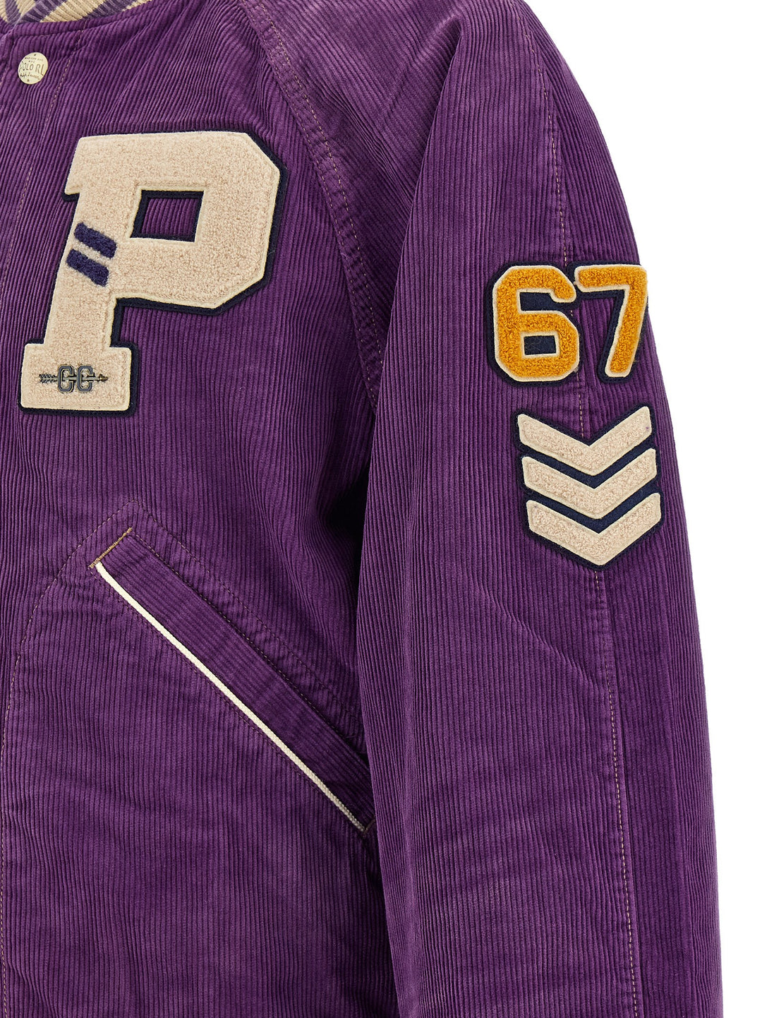 Polo Ralph Lauren Corduroy Jacket Puffer Jackets - Purple | 5c657901e76297fac8cf026354418543b793e56e