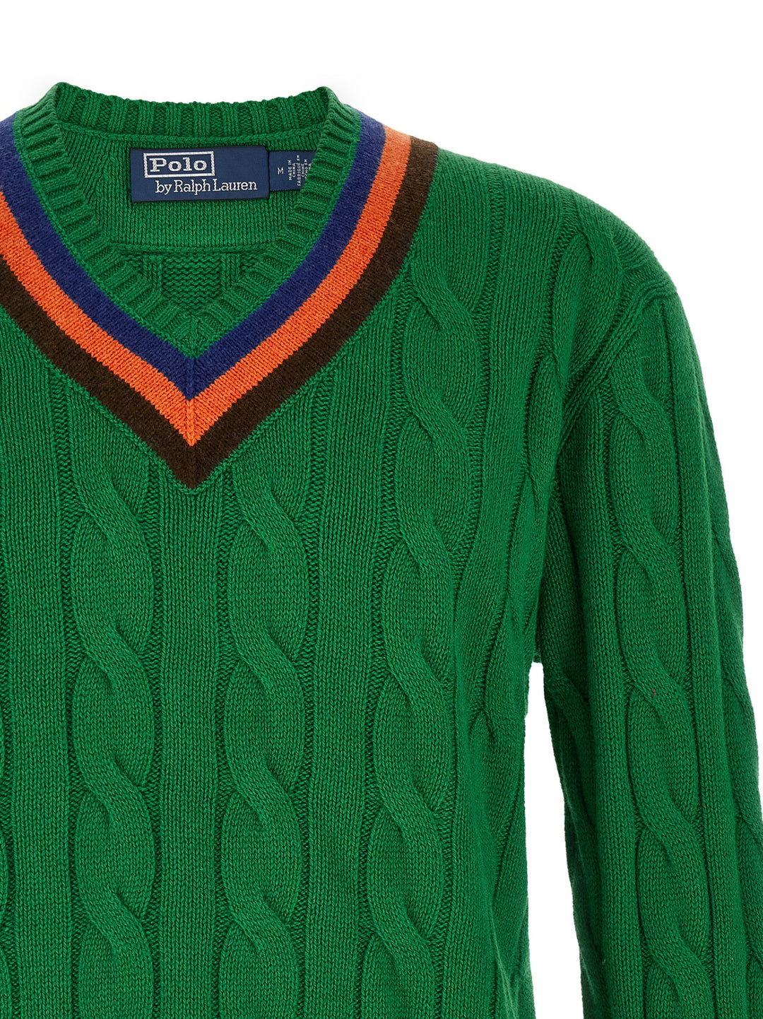 Polo Ralph Lauren V-Knit With Cable Pattern Sweaters and Cardigans - Green | 57a22528bea8fc2aca4c93331ed67080d19f69f8