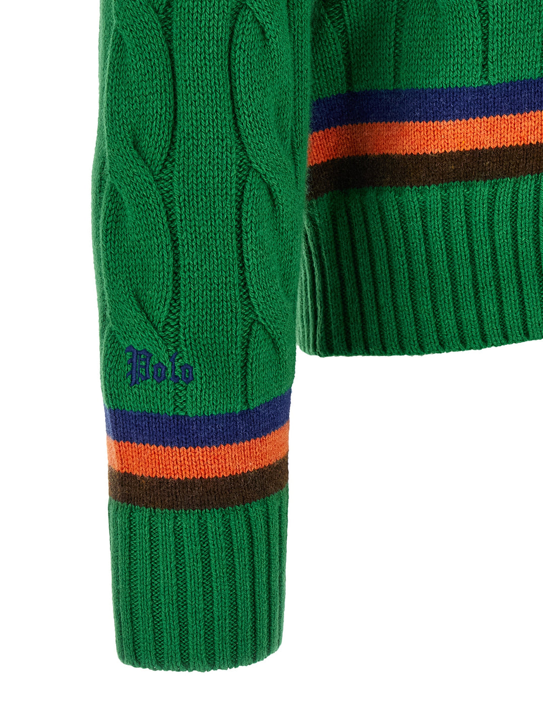 Polo Ralph Lauren V-Knit With Cable Pattern Sweaters and Cardigans - Green | 251c09625a2b0cabd7f1039336dbadcbe7935d9f