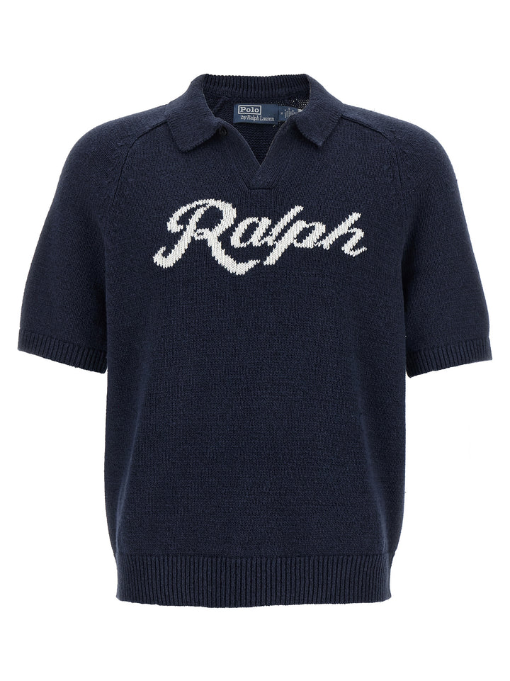 Polo Ralph Lauren Intarsia Logo Sweater Sweaters and Cardigans - Blue | 601dc812ccf7fbc28a70fea8f3a8c8d77ca68611