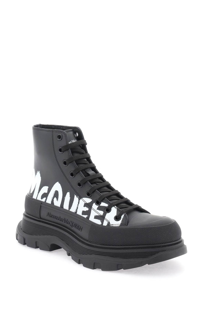 'Tread Slick Graffiti' Ankle Boots