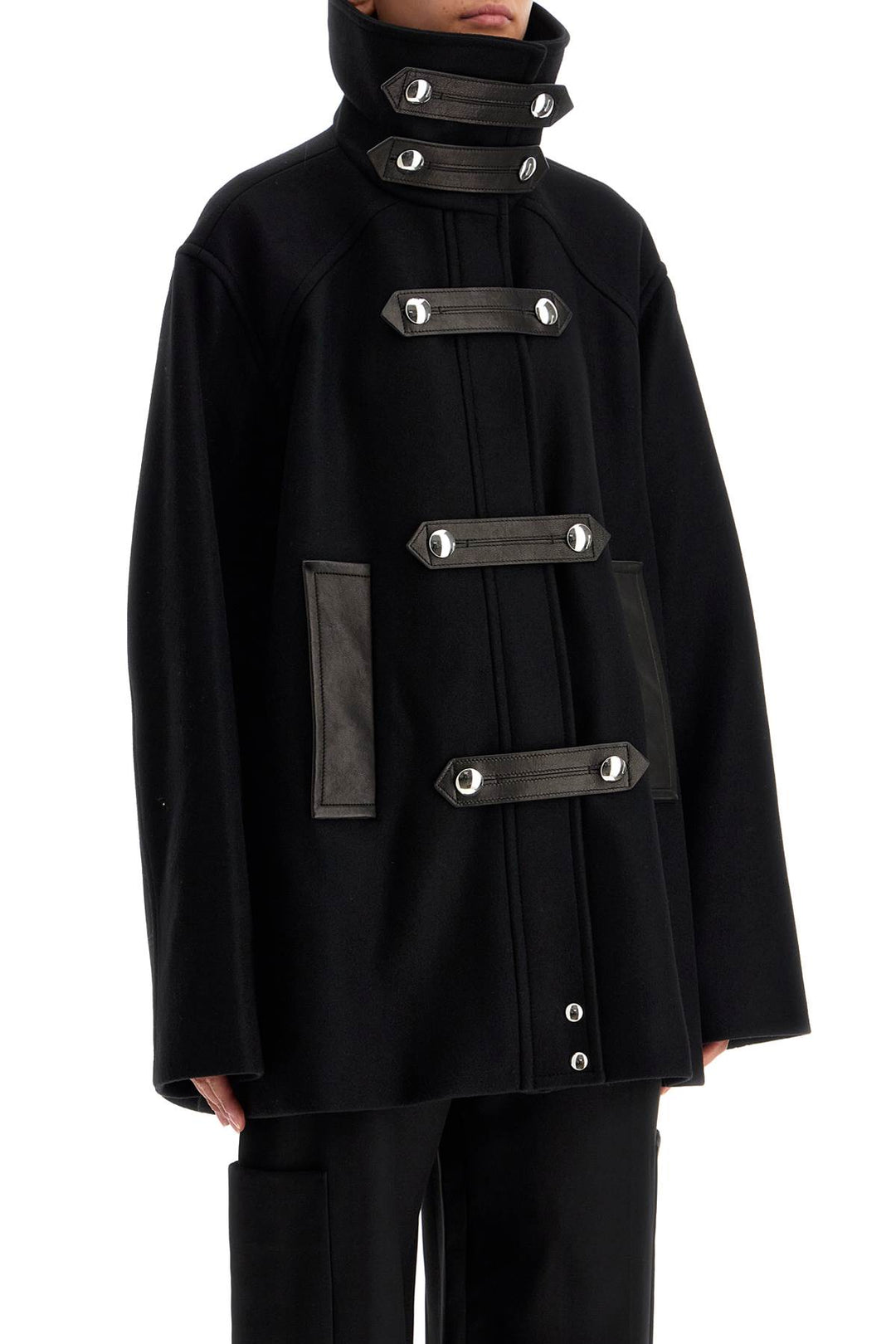 Wool And Leather Melbo Coat