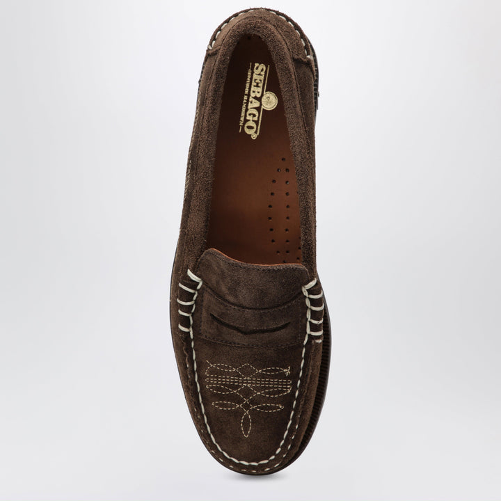 Sebago Brown Dan El Paso Loafers In Suede