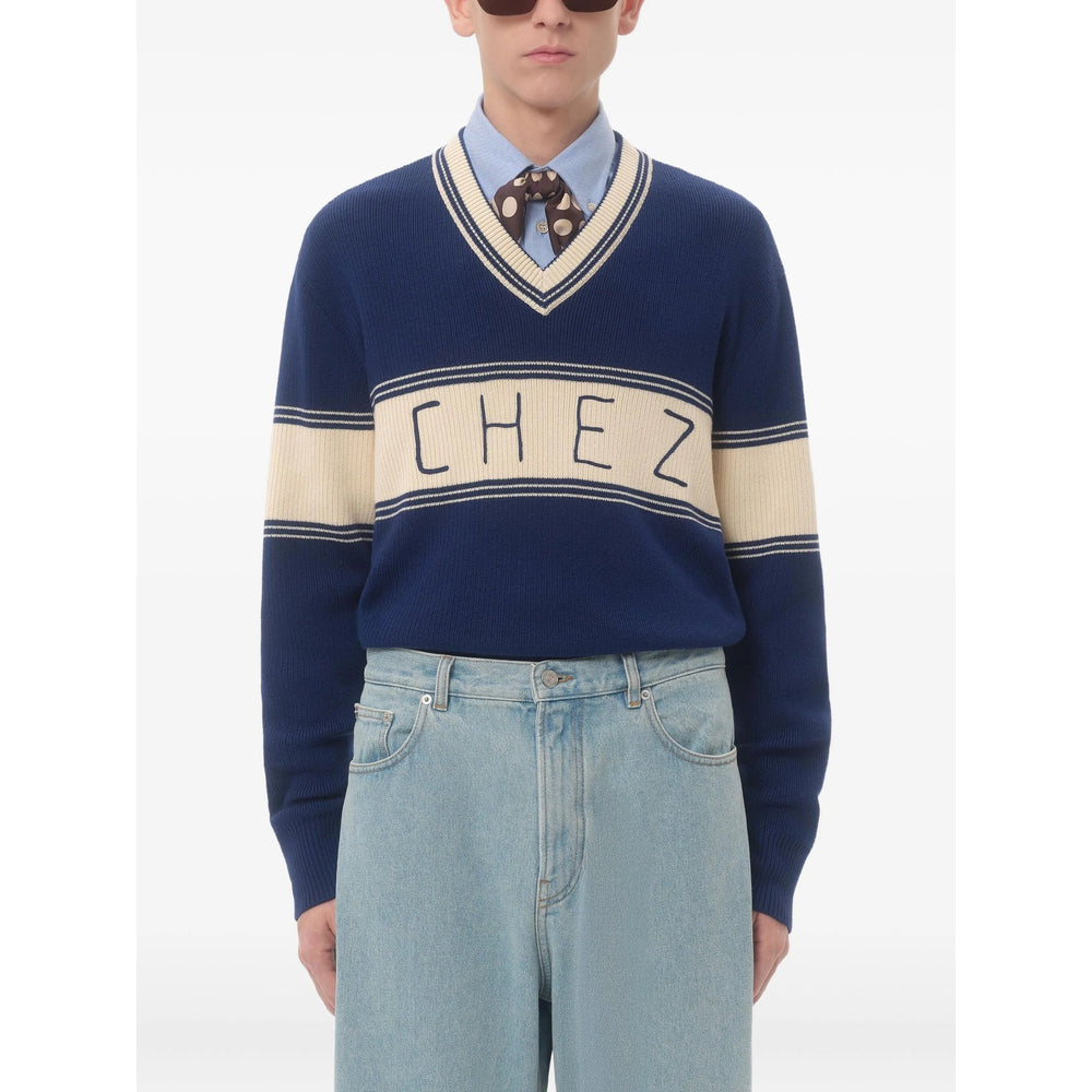 Valentino Sweaters - Blue, White | 4f594d297405bee5452d8cc147e9b3411c06a725