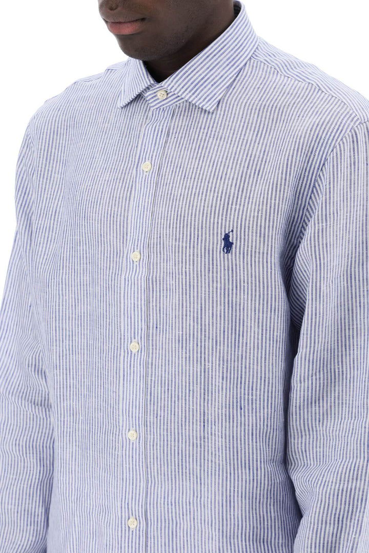 Camicia In Lino Slim Fit