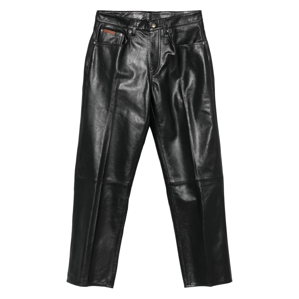 Calvin Klein Leather Pants - Black | 08b011b577bb7de4710f9b80b3d4de5de83a03e0