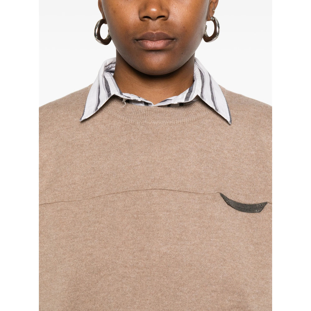 Brunello Cucinelli Sweaters - Brown | 7004d000e458e5f7bf49234f314103305a01a4e4