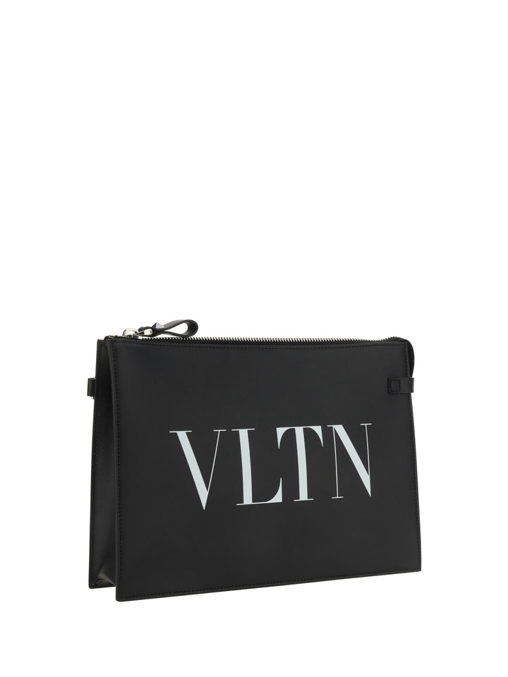 HANDLE FLAT POUCH | VLTN | VITELLO SKY/P