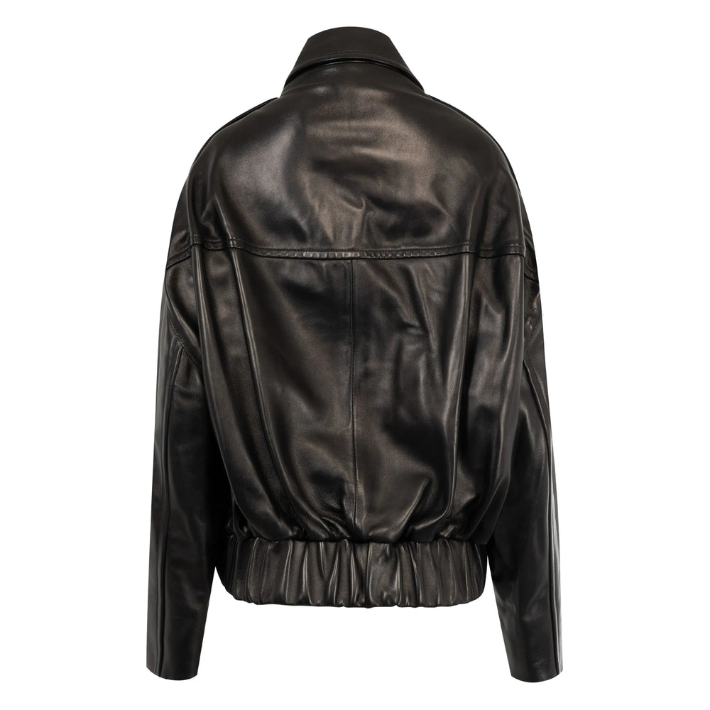 Khaite Leather Outerwears - Black | c794fe029014ae7dc4e6ee4f80071c53162a93f7