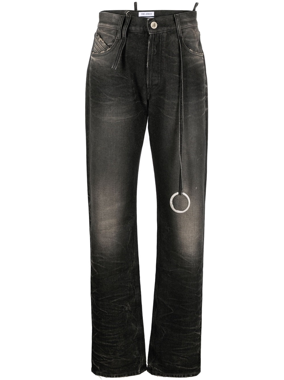 Mid-rise tapered jeans