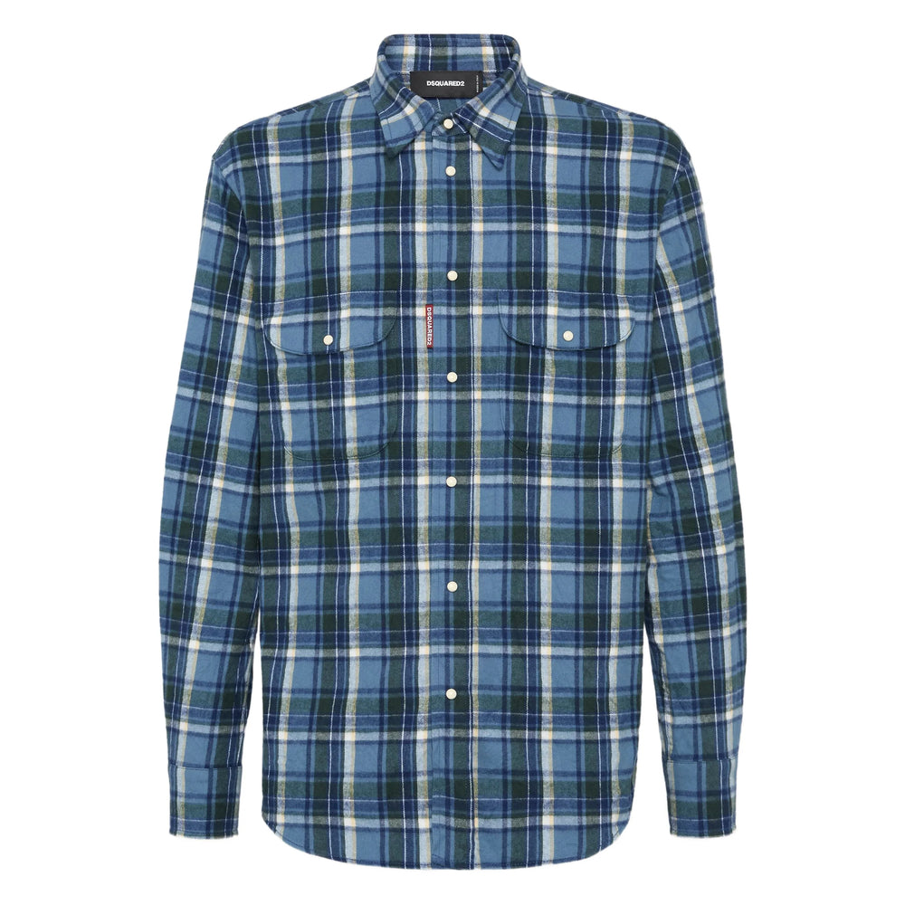 Dsquared2 Shirts - Blue | 49997b92af397c6621989e54e66761a70d1d63c5