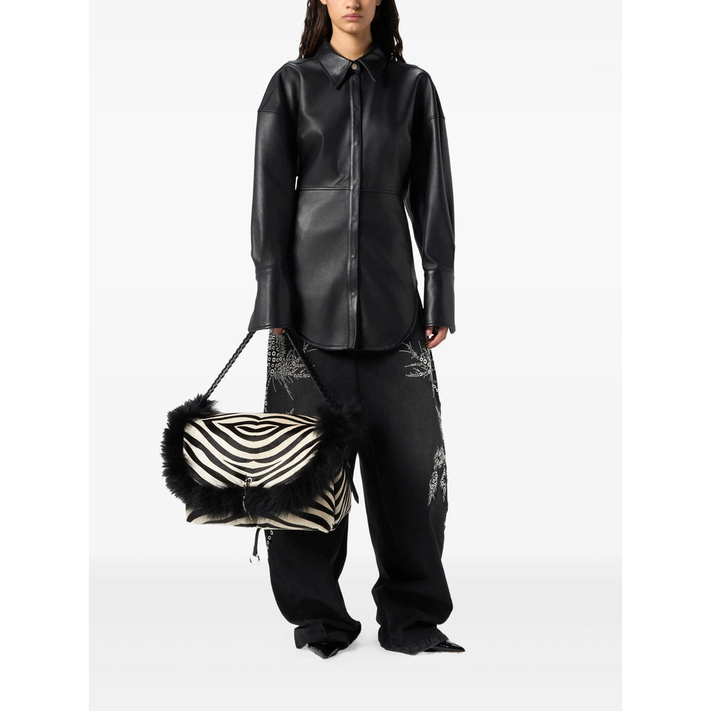 Blumarine Leather Shirts - Black | c964f18bafe240bbc0bbf566f976cf11bed7985f