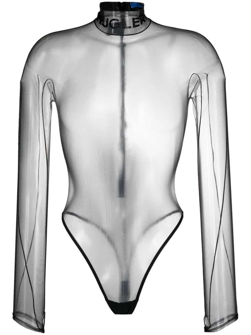 Semi-transparent bodysuit with logo