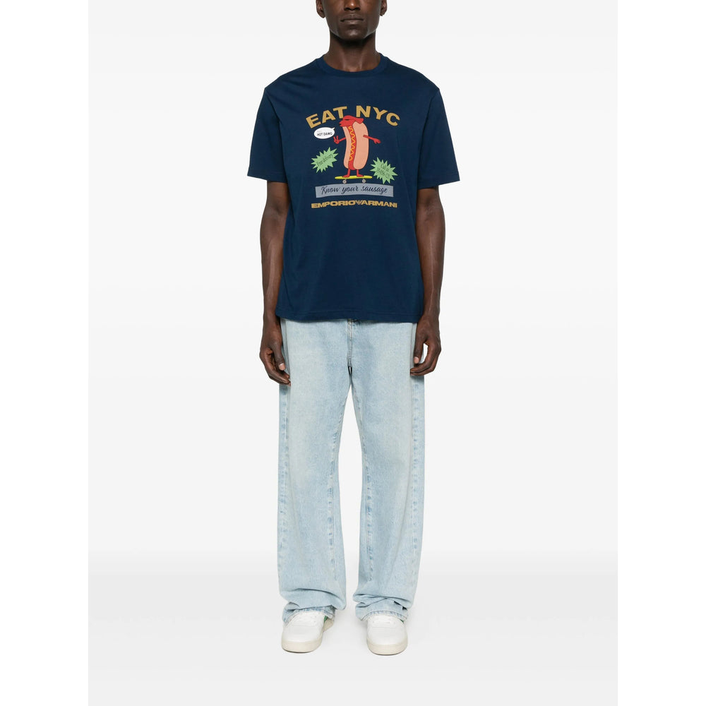 Emporio Armani T Shirts - Blue | e8ae7fedee96305f5750cbbdf5190a81cda8d578