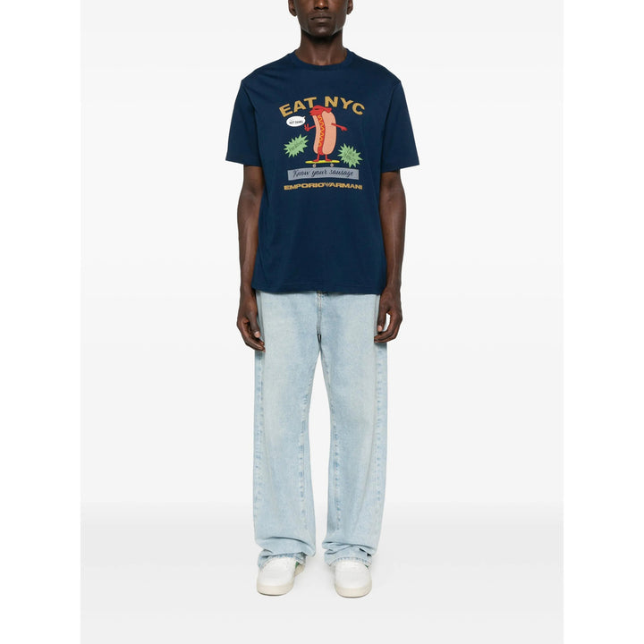 Emporio Armani T Shirts - Blue | e8ae7fedee96305f5750cbbdf5190a81cda8d578