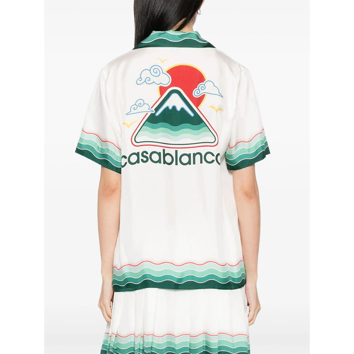 Casablanca Shirts - White, Green | 2cf358a75f980adf14c73032ae39c964f81a0cc2