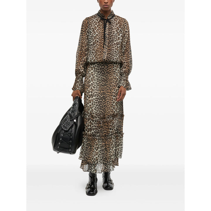 Ganni Shirts - Neutral, Brown | 9b1f11e0cf8f2e297a101e96f8aaaf21f7129b39